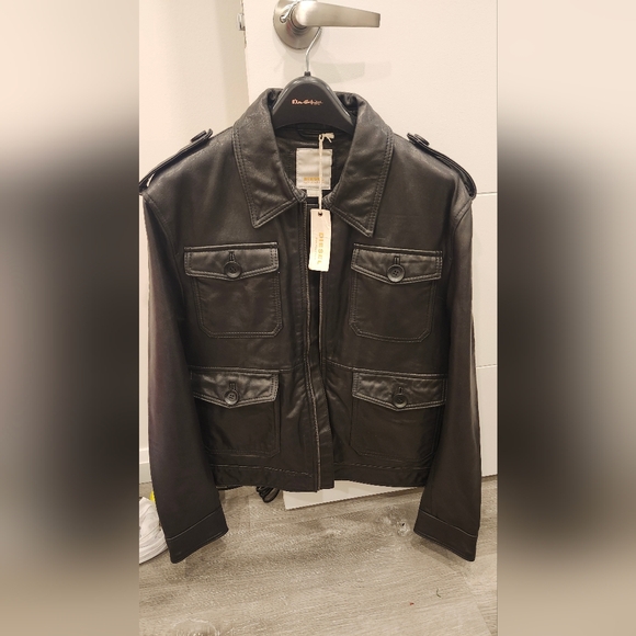 BNWT Men Diesel Size M Leather Jacket - Picture 1 of 2